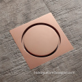 Rose Gold Square Bathroom Floor Drain